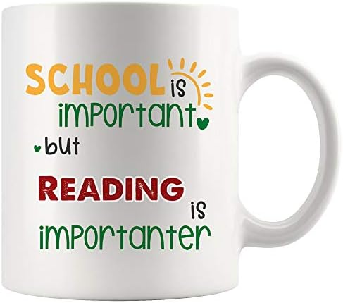אהבת שלום קוראת ספל קפה כוס קפה ספלי תה מתנה | השכלה בבית הספר חשובה לקרוא חובב ספר מורה לספרן שומר
